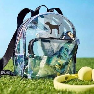 🚫SOLD🚫VS Pink Micro Clear Glitter Backpack